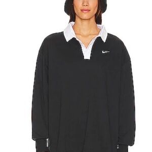 Nike Black and White Polo Top